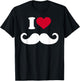 I Love Moustache T-Shirt - T-Shirt | Black