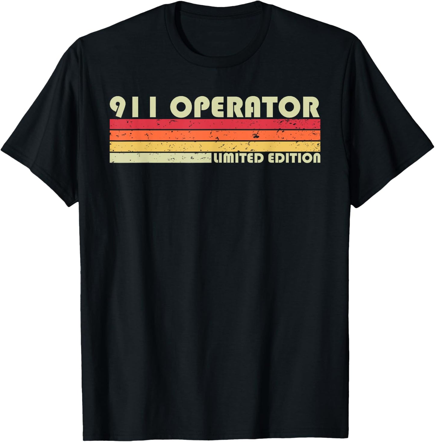 911 OPERATOR Funny Job Title Profession Birthday Worker Idea T-Shirt - T-Shirt | Black