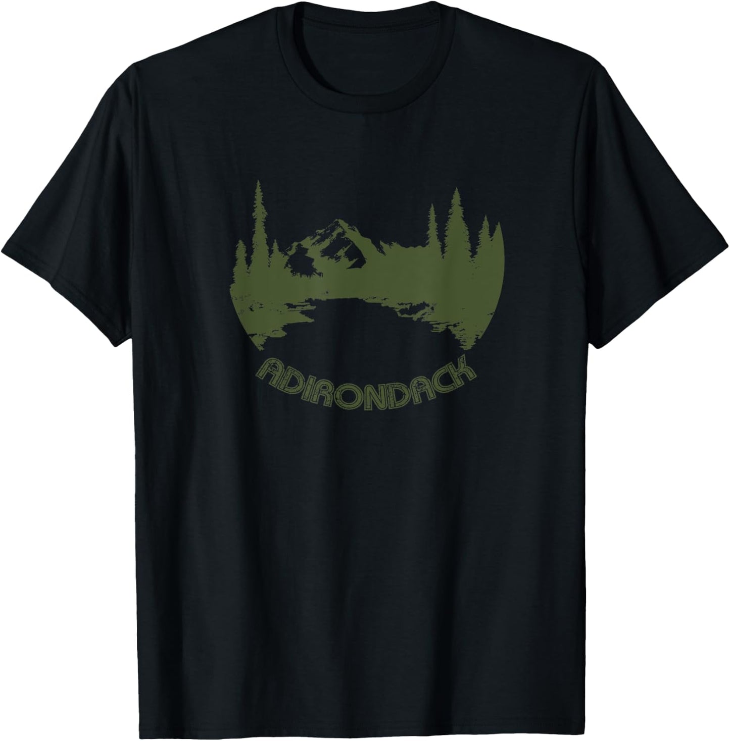 Adirondack High Peak hiking, camping outdoor nature ADK T-Shirt - T-Shirt | Black