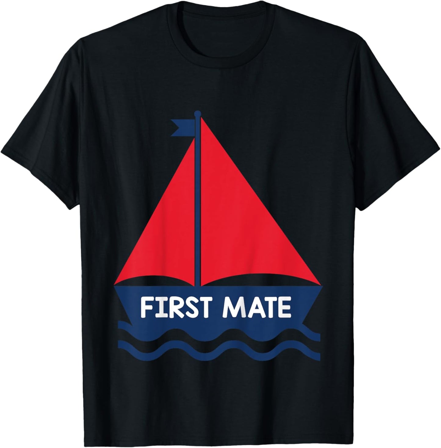 First Mate Sailing Boat Boys Girls Toddler T-Shirt - T-Shirt | Black