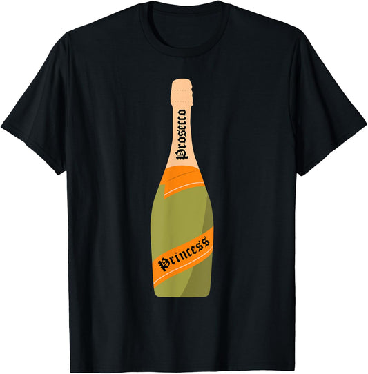 Prosecco Princess Thanksgiving Christmas Costume Gift T-Shirt - T-Shirt | Black