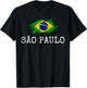 Sao Paulo Brazil Country City Brazilian Fun Women Men Pun T-Shirt - T-Shirt | Black