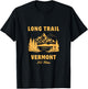 Long Trail America USA Vermont Long Distance Hiking Mountains Camping T-Shirt - T-Shirt | Black
