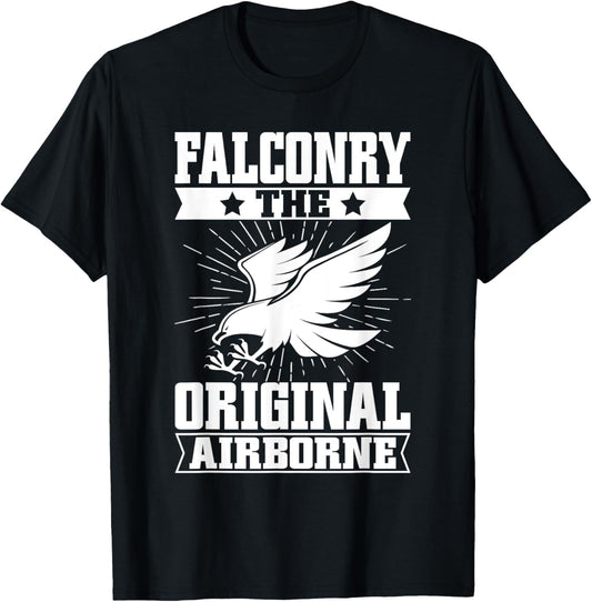 Falconry The Original Airborne Falconry T-Shirt - T-Shirt | Black