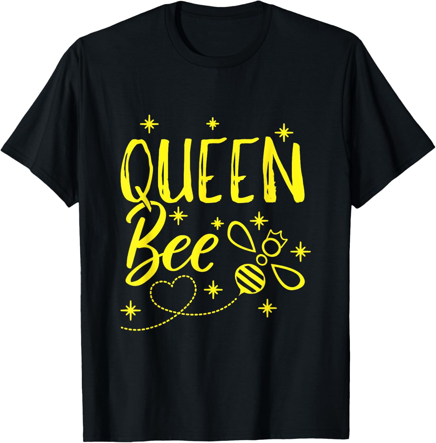 Cute Beekeeper Queen Bee Crown Bee Queen T-Shirt - T-Shirt | Black