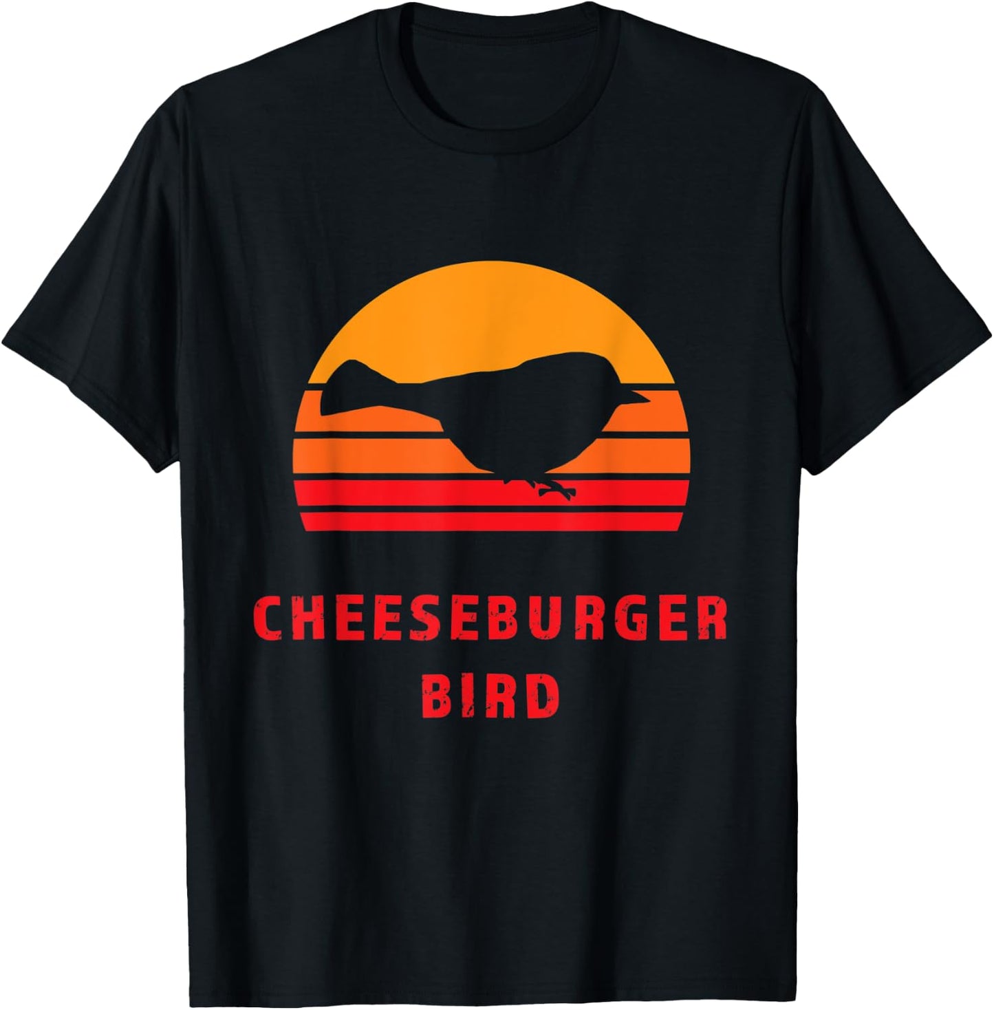 Thru Hiker - Cheeseburger Bird Mountain Chickadee PCT JMT CA T-Shirt - T-Shirt | Black