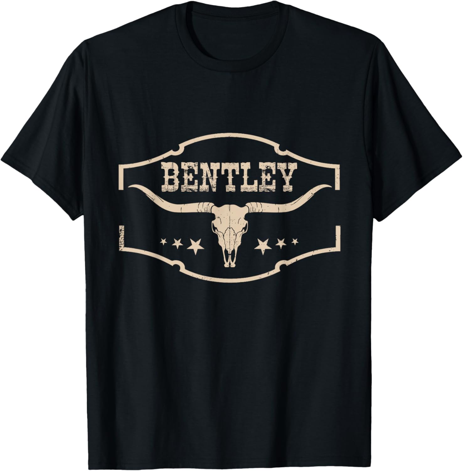Vintage Bentley Family Name Personalized Outfits Name Humor T-Shirt - T-Shirt | Black