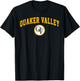 Quaker Valley Design High School Arch Vintage Design T-Shirt - T-Shirt | Black
