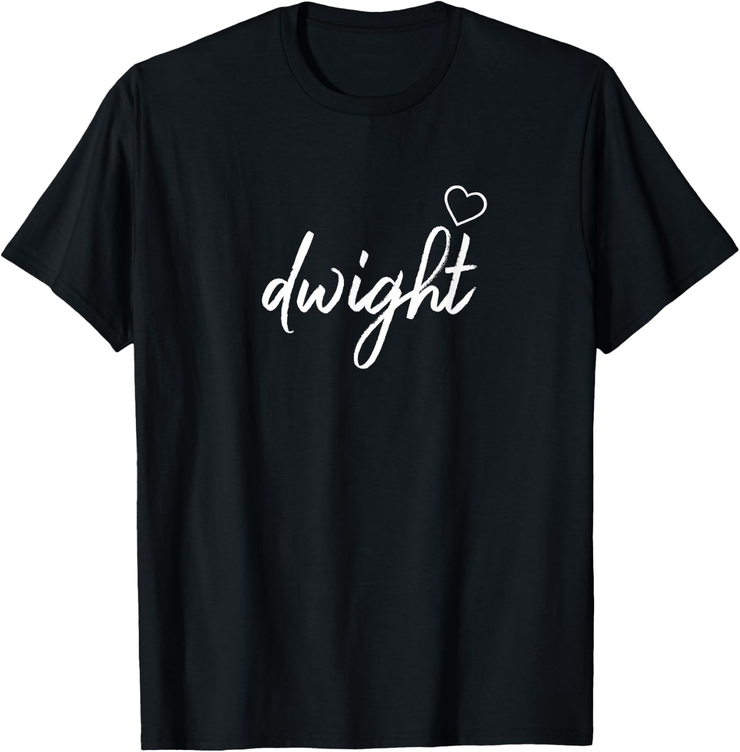 Dwight Black Adult Classic Fit Small Short Sleeve Love Heart Office TV Show Character T-Shirt - T-Shirt | Black