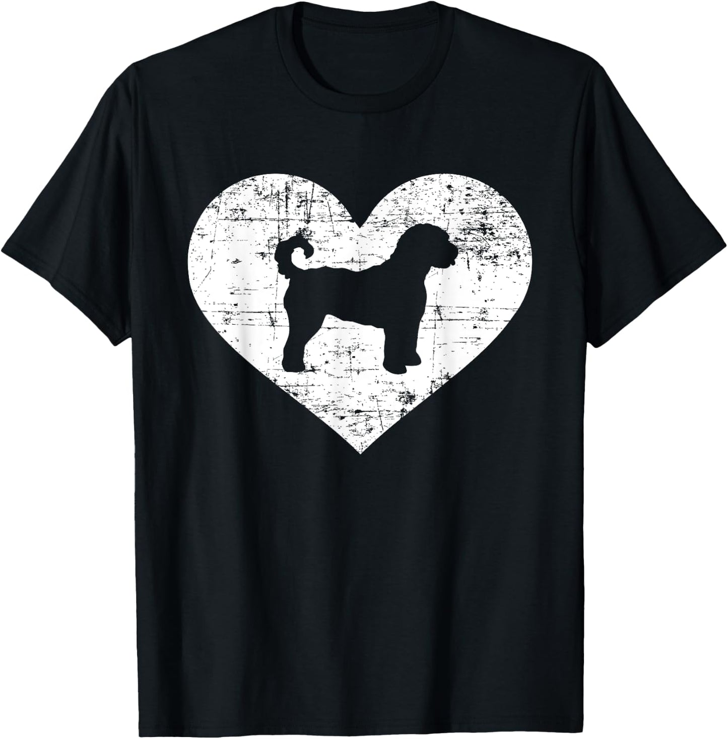 Labradoodle heart T-Shirt - T-Shirt | Black
