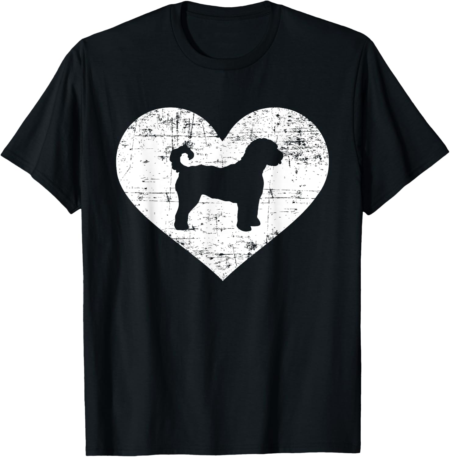 Labradoodle heart T-Shirt - T-Shirt | Black
