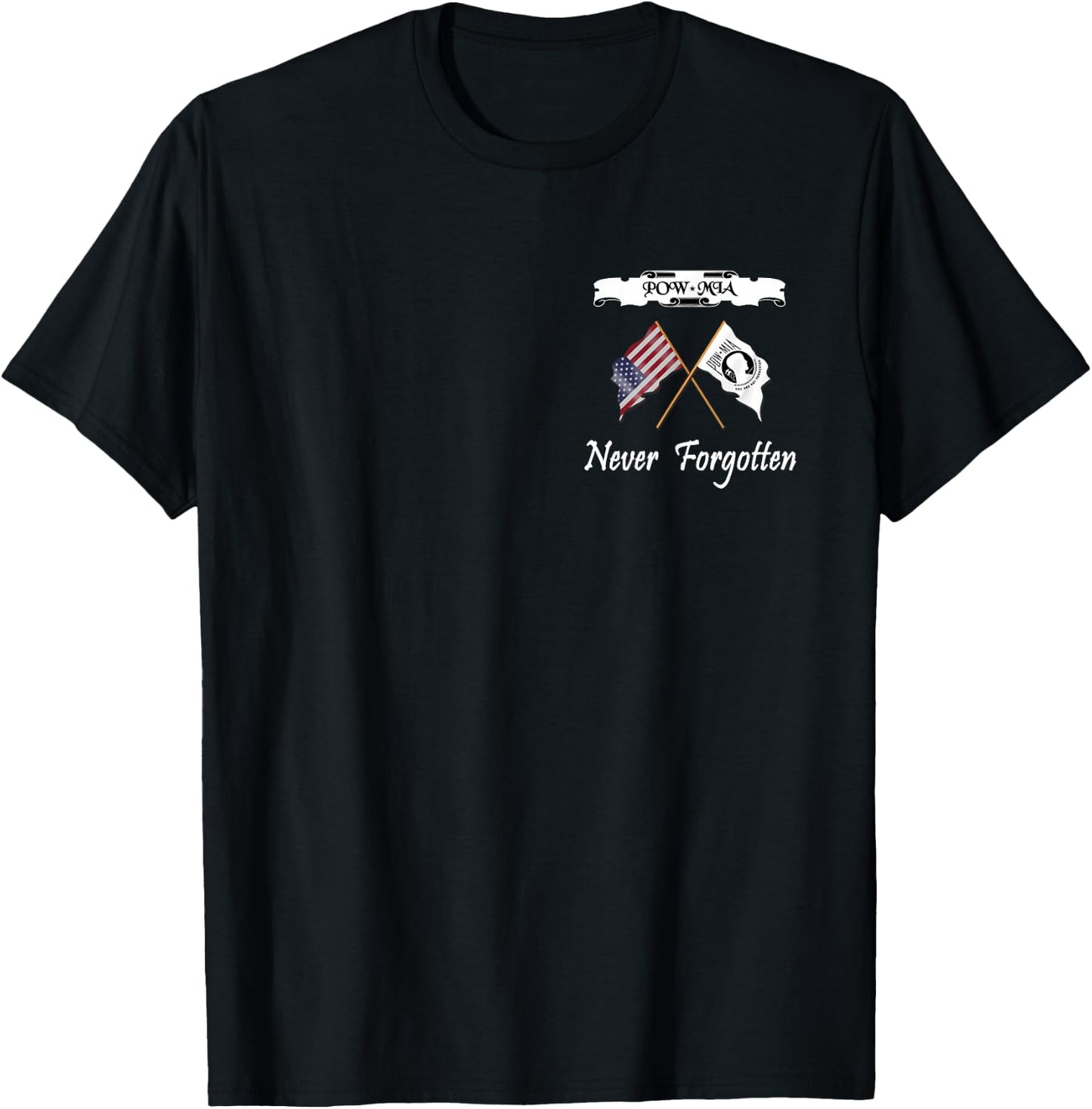 Never Forgotten Pow Mia T-Shirt - T-Shirt | Black