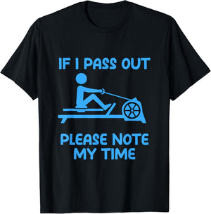 Funny ERG Machine Gym Ergometer Rowing Exercise T-Shirt - T-Shirt | Black