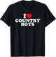 I Love Country Boys T-Shirt - T-Shirt | Black