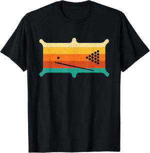 Retro Billiards - Vintage Sports Game Pool Player Cue Stick T-Shirt - T-Shirt | Black