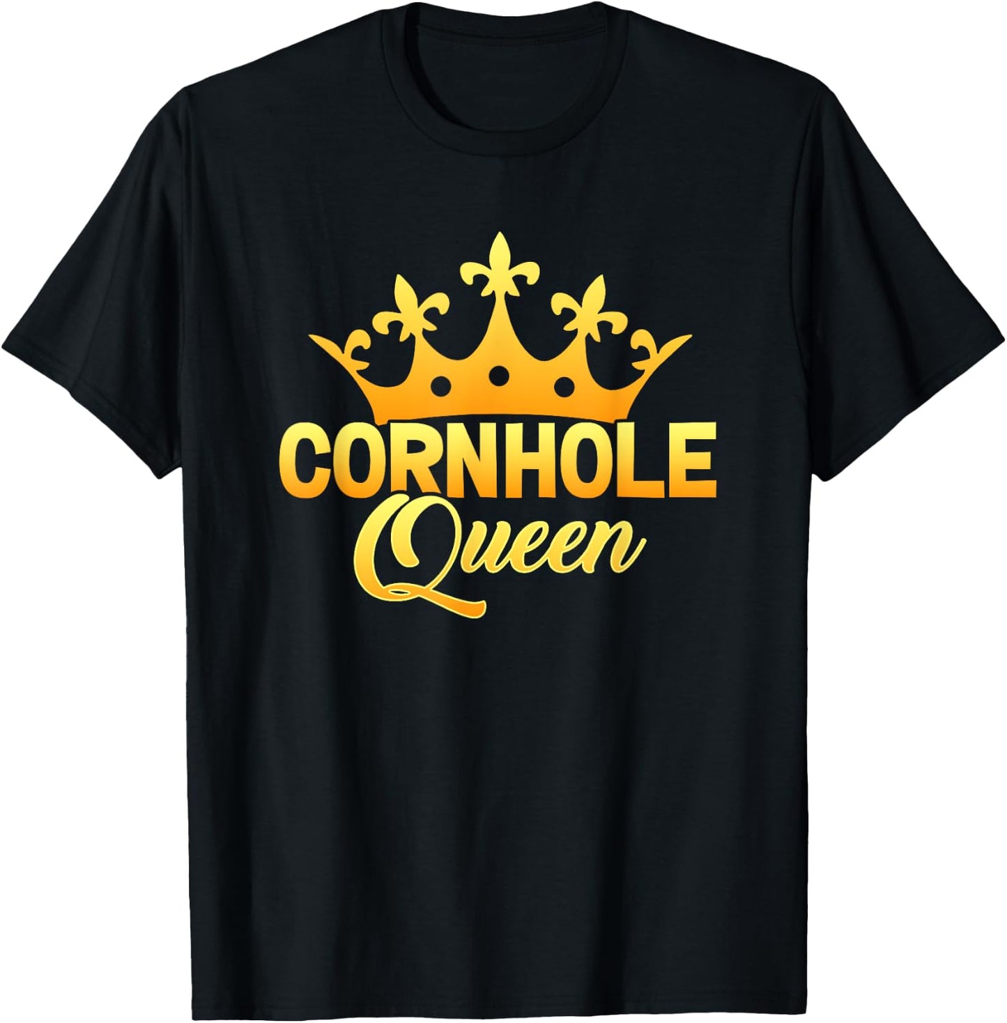 Cornhole Queen Gift Bean Bag Player Bags Shucking Corn Hole T-Shirt - T-Shirt | Black