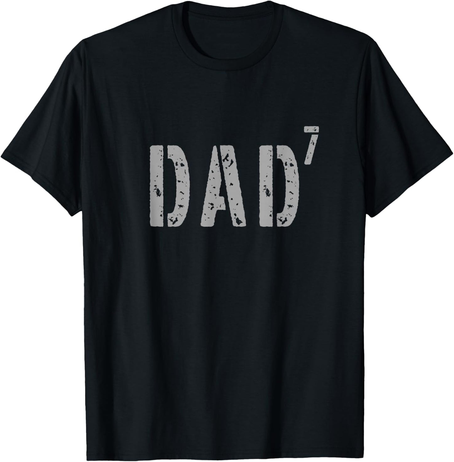 Military Style Dad7 7th Power Dad of 7 Kids Fathers Day T-Shirt - T-Shirt | Black