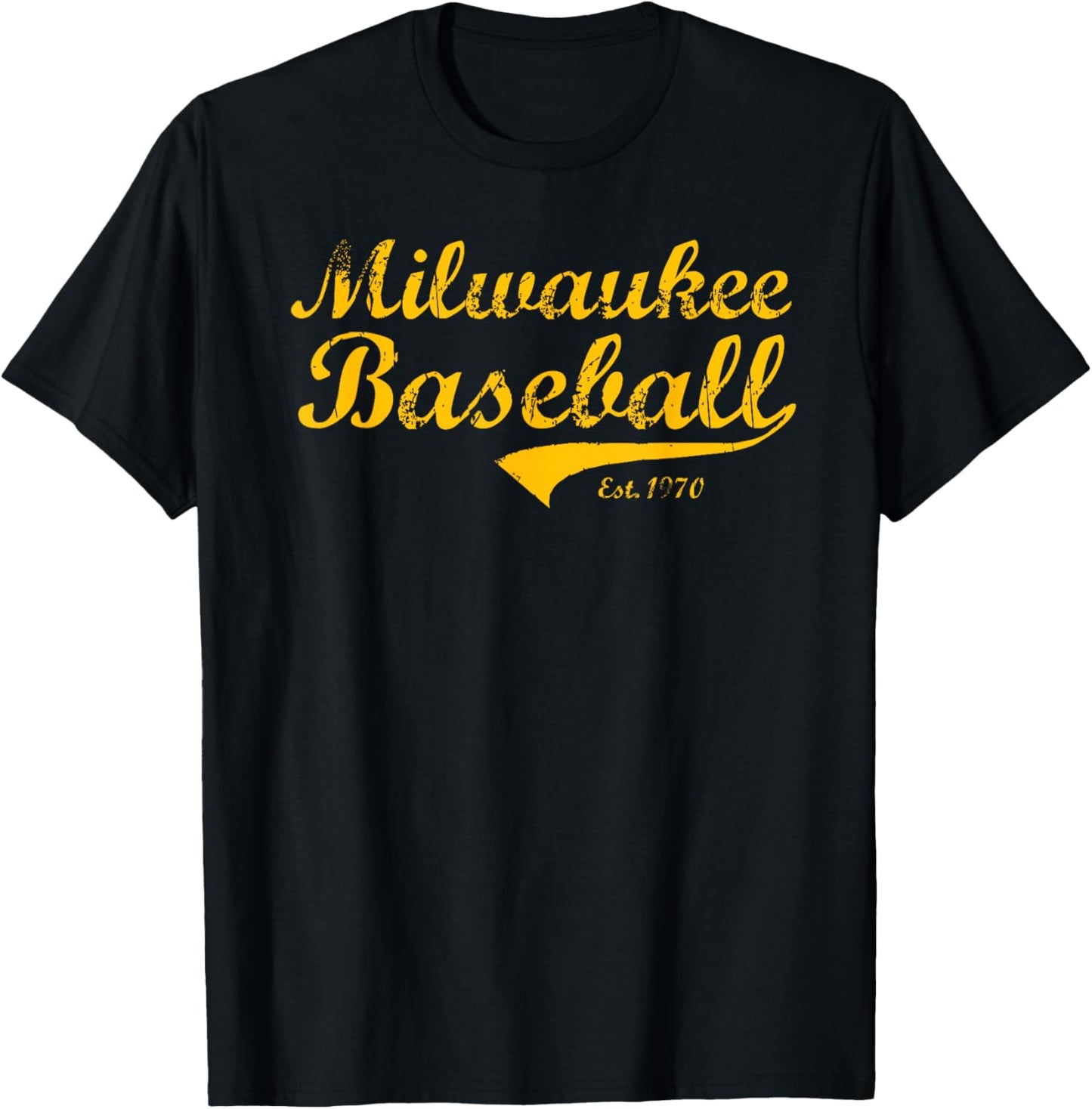 Classic Milwaukee Wisconsin Baseball Fan Retro Vintage T-Shirt - T-Shirt | Black