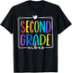2nd Grade Vibes Back To School Hello 2nd Grade Teacher Kids T-Shirt - T-Shirt | Black