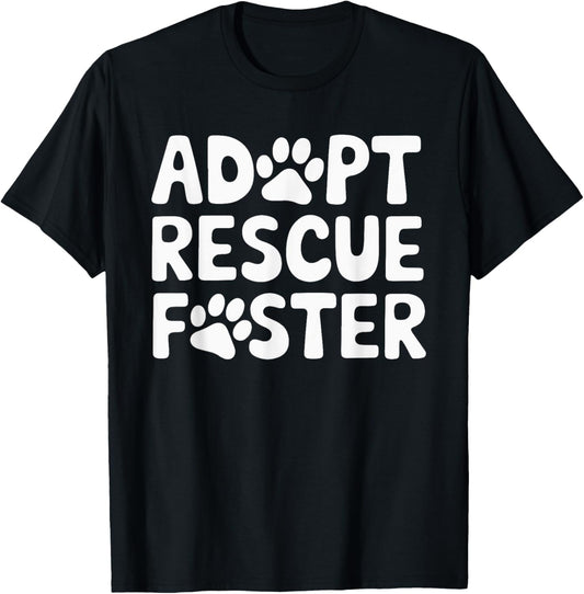 Adopt Rescue Foster T-Shirt - T-Shirt | Black