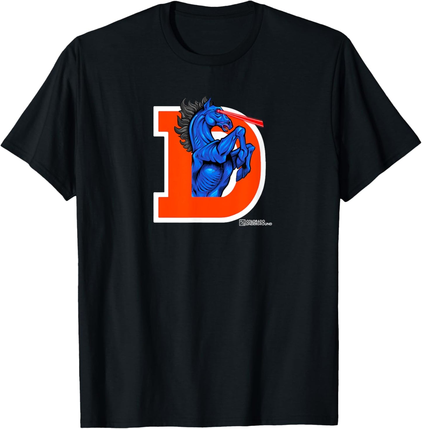 Colorado Legendary Blucifer, Demon Horse at Denver Airport T-Shirt - T-Shirt | Black