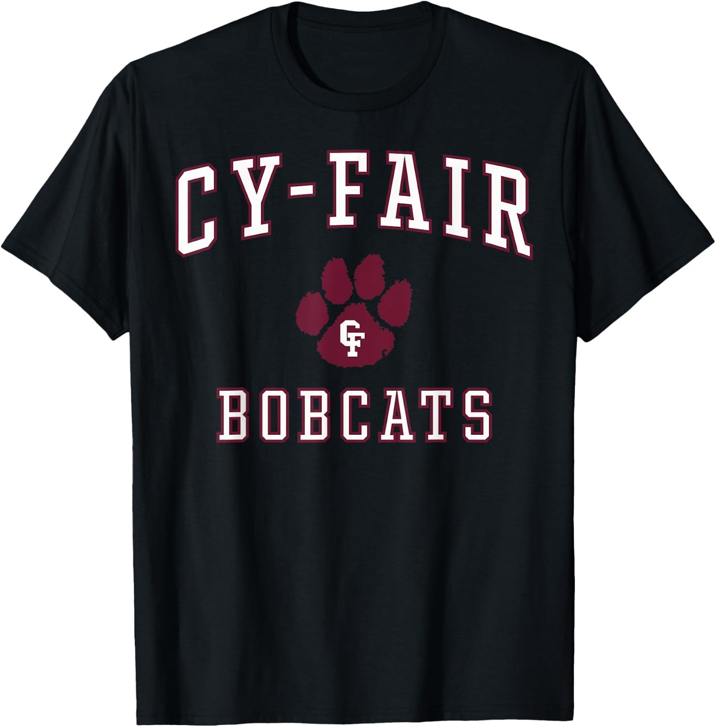 Cy-Fair High School Bobcats C1 T-Shirt - T-Shirt | Black