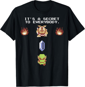 The Legend of Zelda It's A Secret To Everybody T-Shirt - T-Shirt | Black