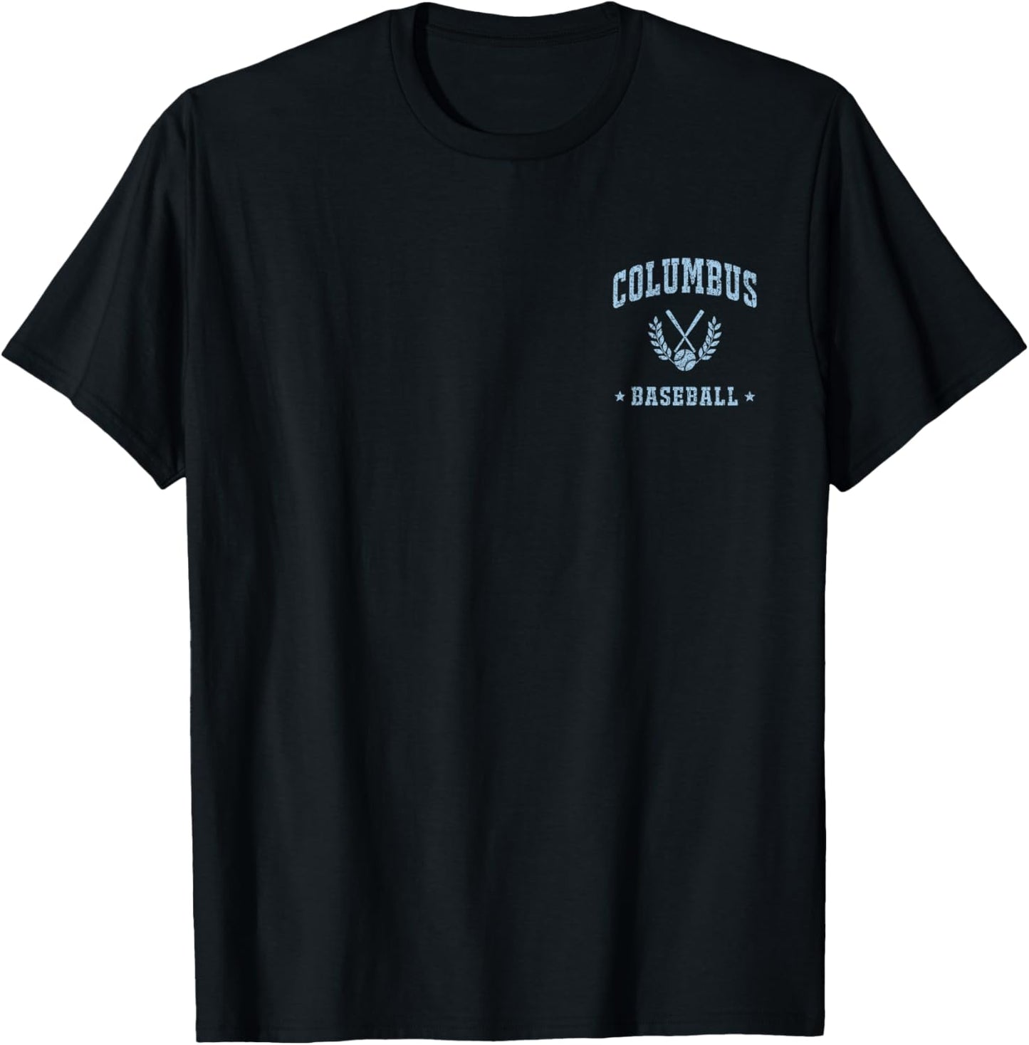 Columbus Baseball Vintage Gameday Retro Baseball Lover T-Shirt - T-Shirt | Black