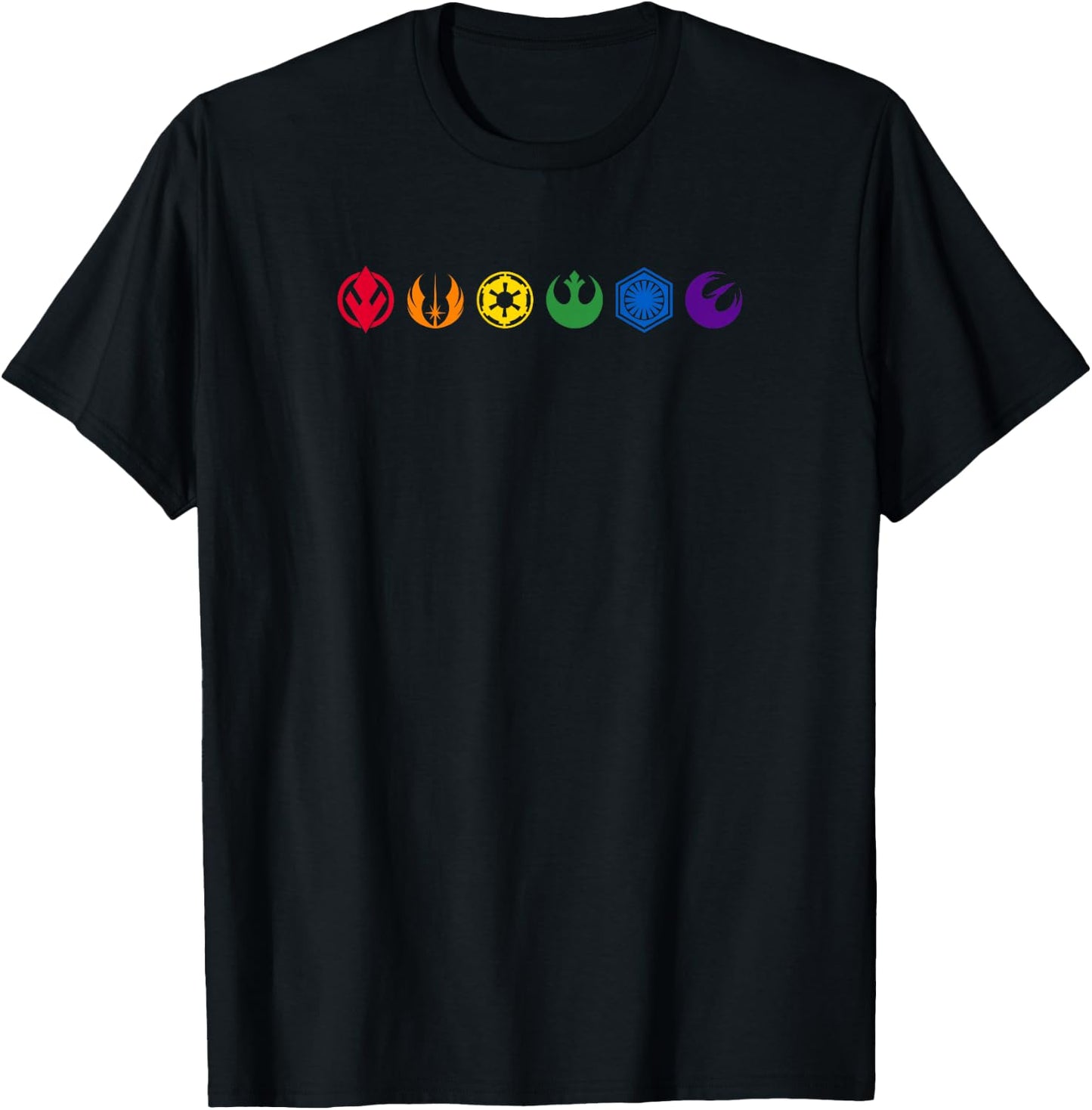 Star Wars Rainbow Icons T-Shirt - T-Shirt | Black