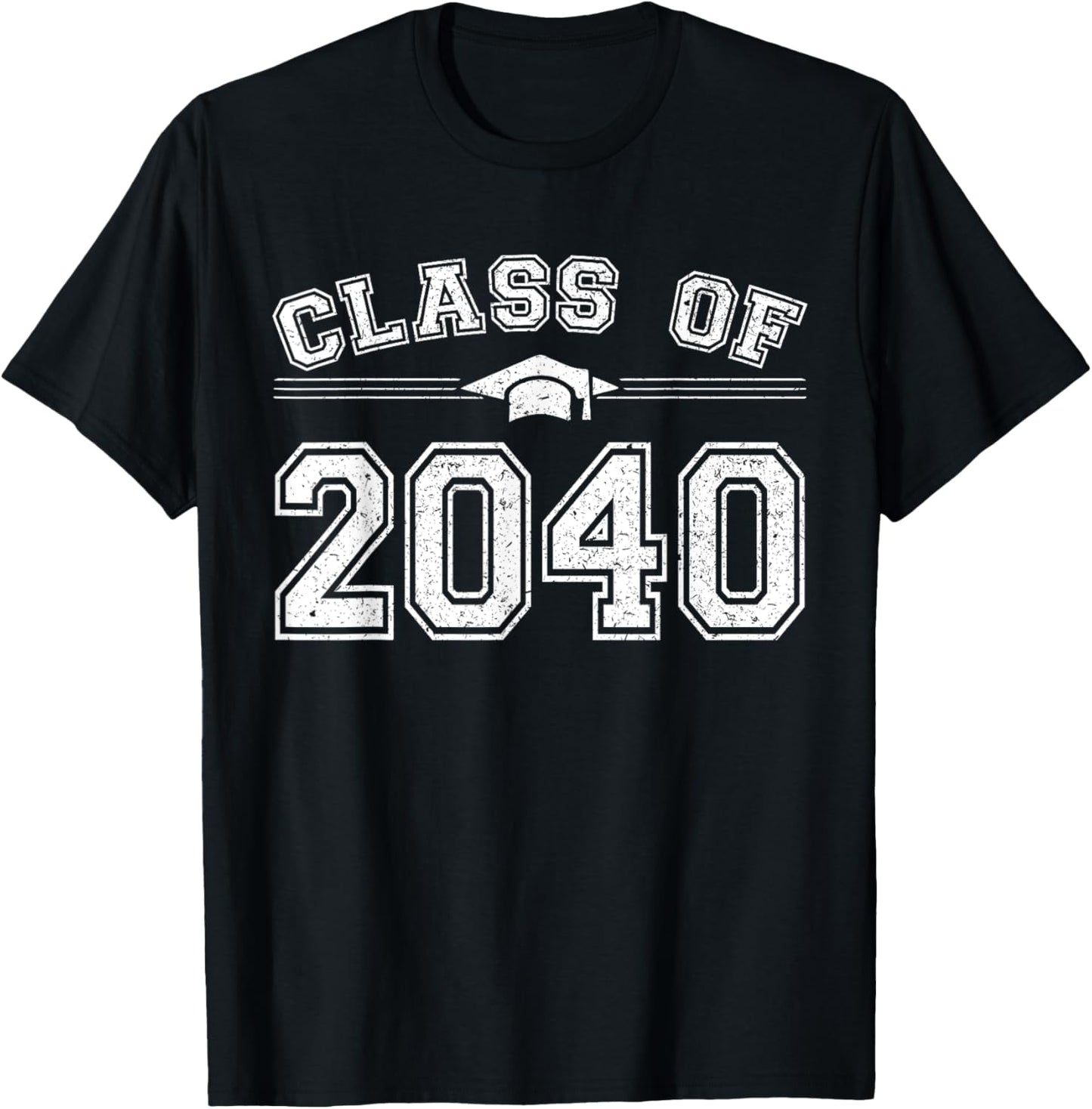 Class of 2040 Graduate 2040 Grow With Me First Day of School T-Shirt - T-Shirt | Black