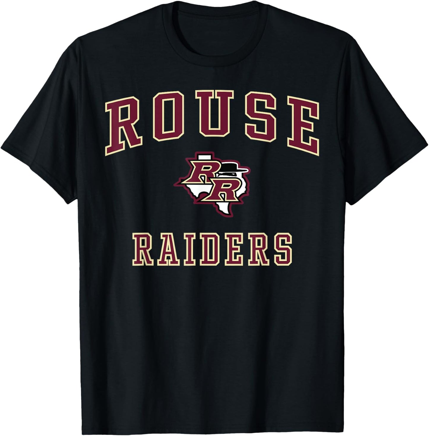 Rouse High School Raiders C1 T-Shirt - T-Shirt | Black