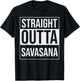 Straight Outta Savasana Funny Yoga Meditation Workout T-Shirt - T-Shirt | Black