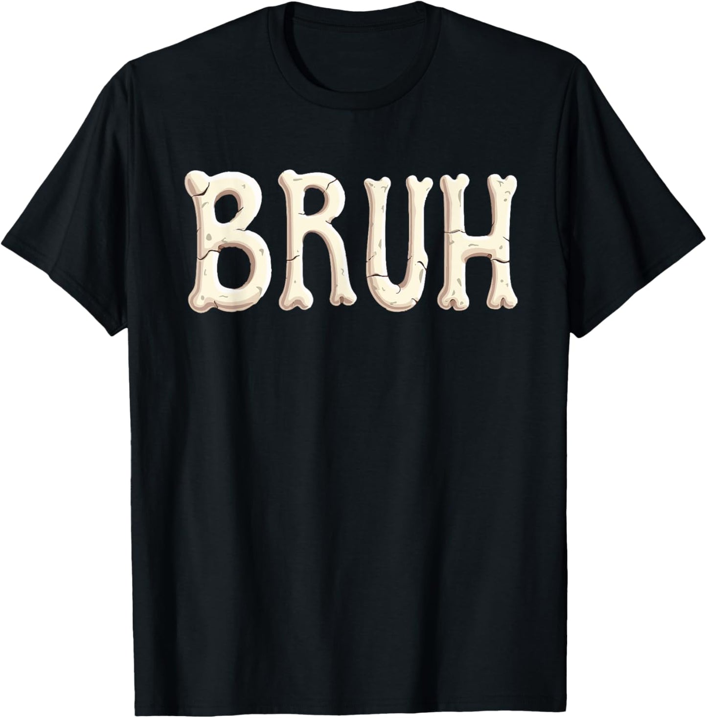 Boys Bruh Meme Funny Saying joke kids men halloween Bruh T-Shirt - T-Shirt | Black