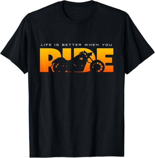 Motorcycle Apparel - Motorcycle T-Shirt - T-Shirt | Black