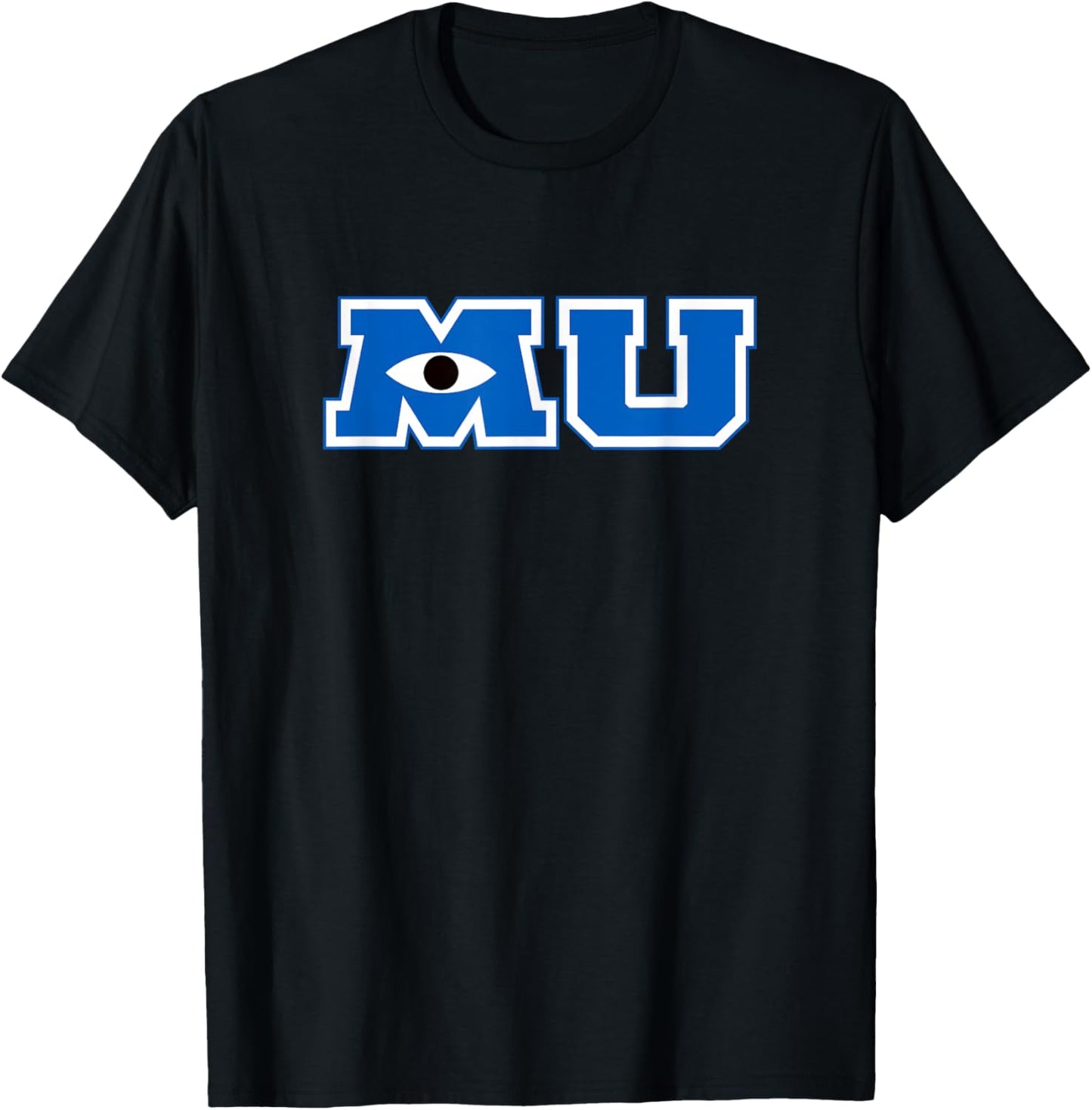 Disney Pixar Monsters University Iconic Big Chest Text Logo T-Shirt - T-Shirt | Black