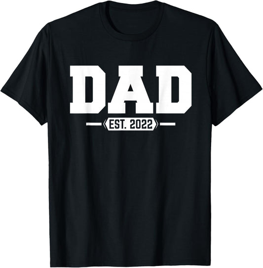 Dad 2022 Dad Established 2022 T-Shirt - T-Shirt | Black