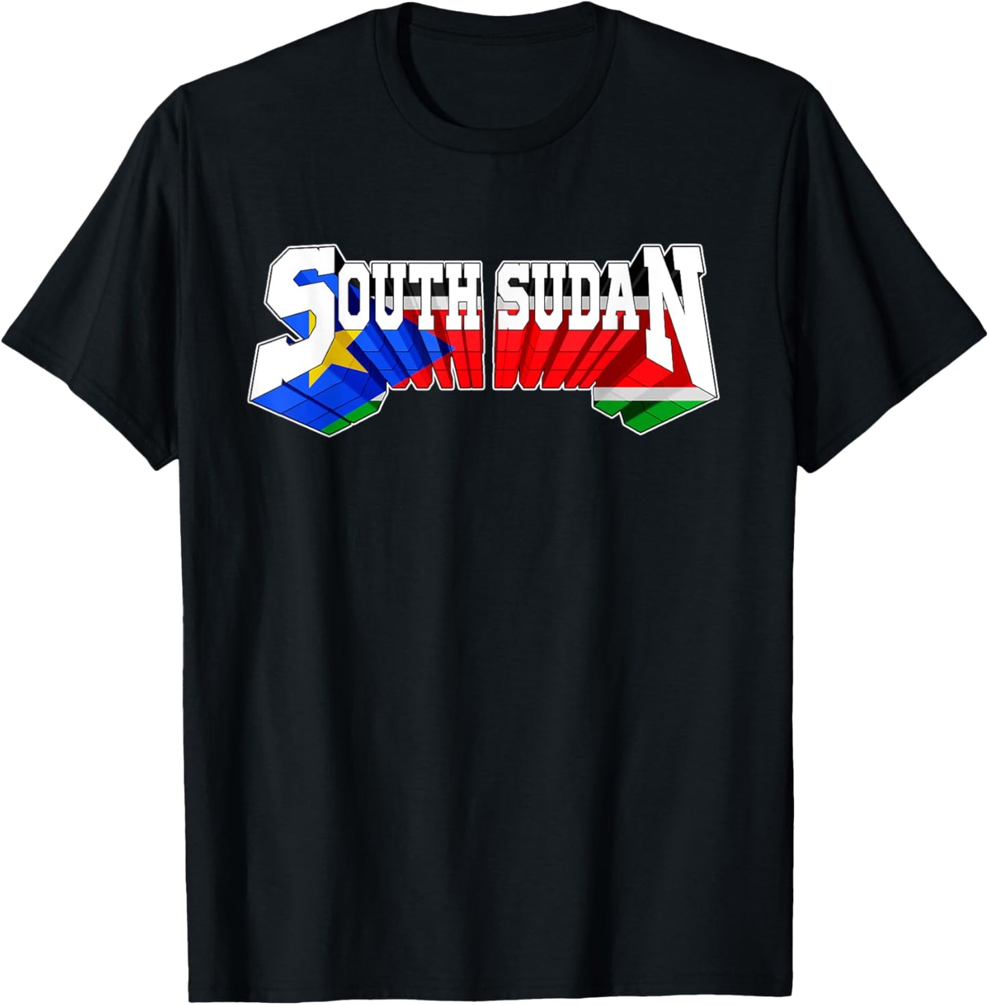 Proud South Sudan Flag South Sudanese T-Shirt - T-Shirt | Black