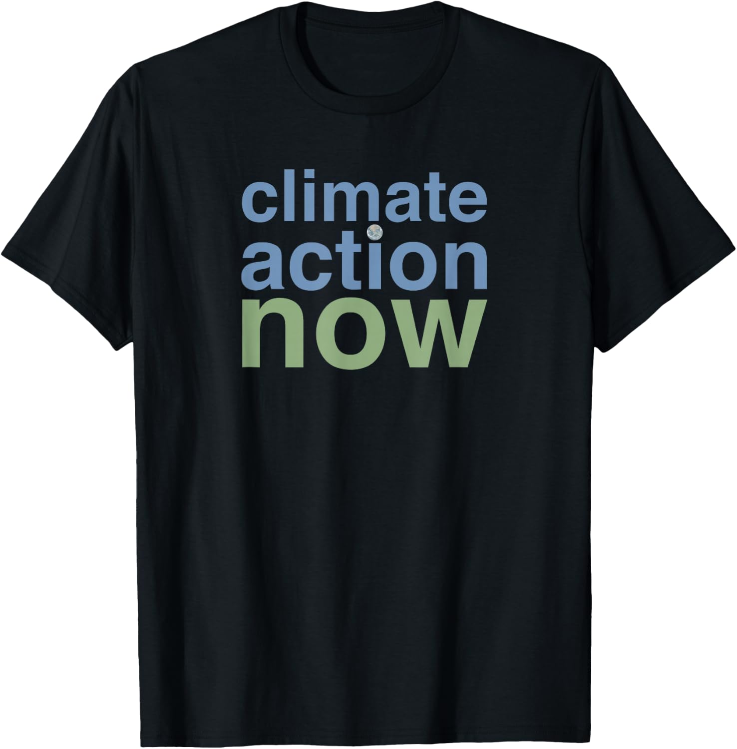 RainFish Graphics 'Climate Action Now' - , Black, Small T-Shirt - T-Shirt | Black