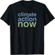 RainFish Graphics 'Climate Action Now' - , Black, Small T-Shirt - T-Shirt | Black