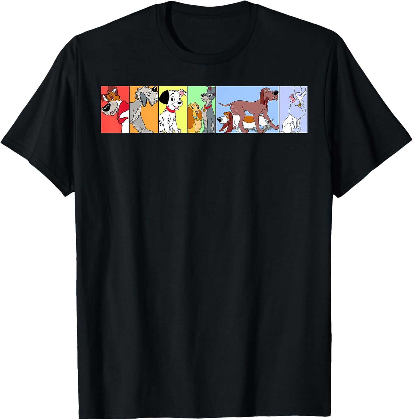Disney Dogs Of Disney Boxed Line Up T-Shirt - T-Shirt | Black