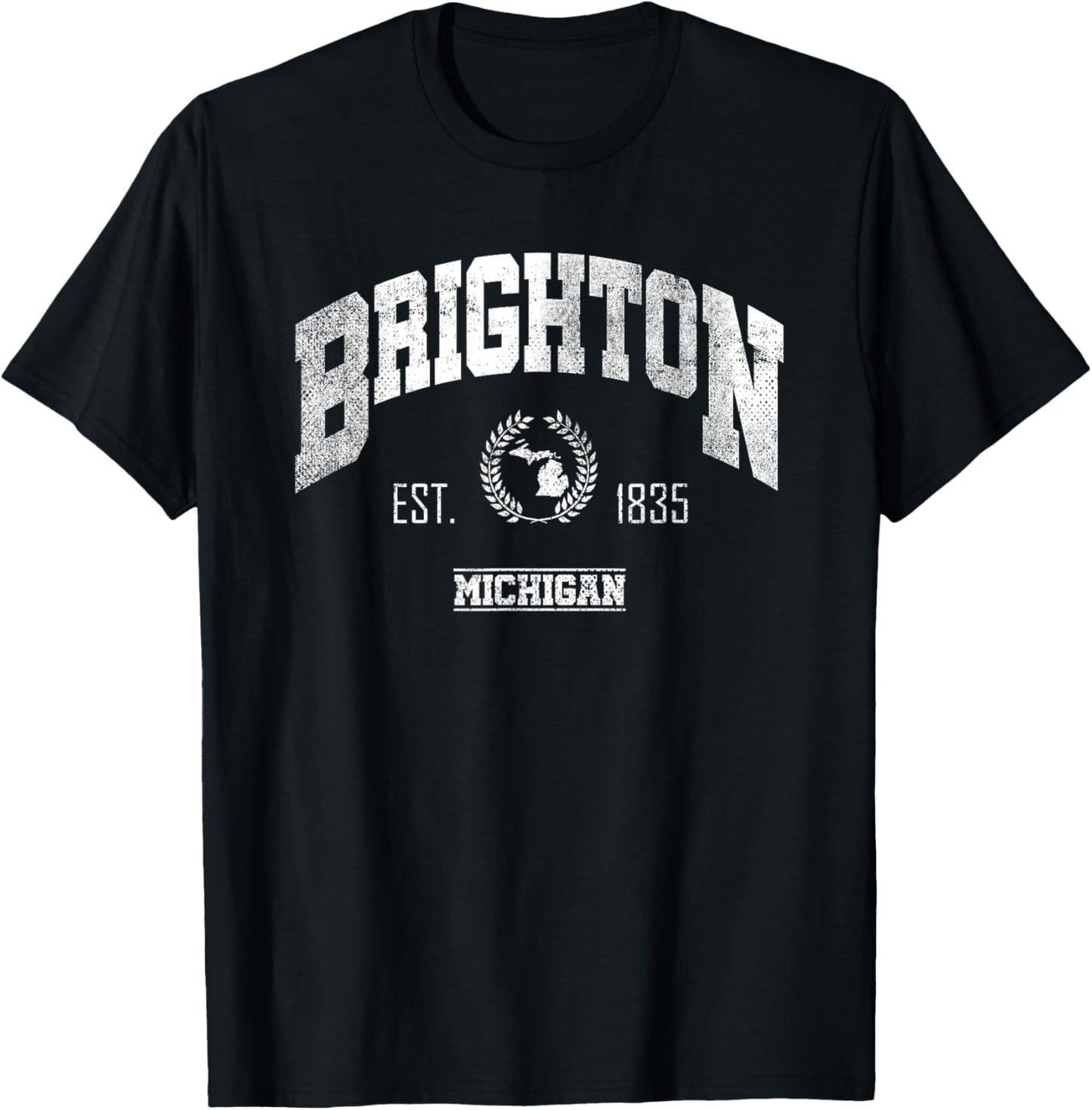 Brighton MI | Michigan | Vintage Throwback T-Shirt - T-Shirt | Black