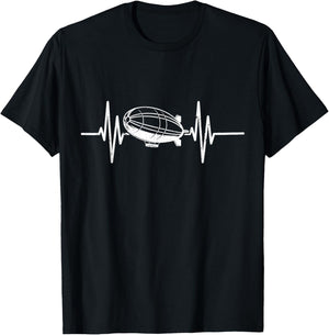 Retro Zeppelin 70s Dirigible Blimp Airship Zepelin Zepplin T-Shirt - T-Shirt | Black