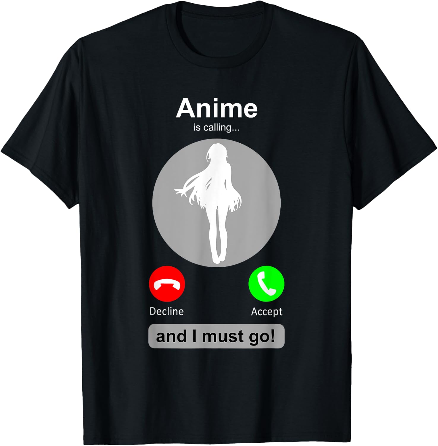 Anime Shirt Funny Anime is Calling Anime Lover Gift T-Shirt - T-Shirt | Black