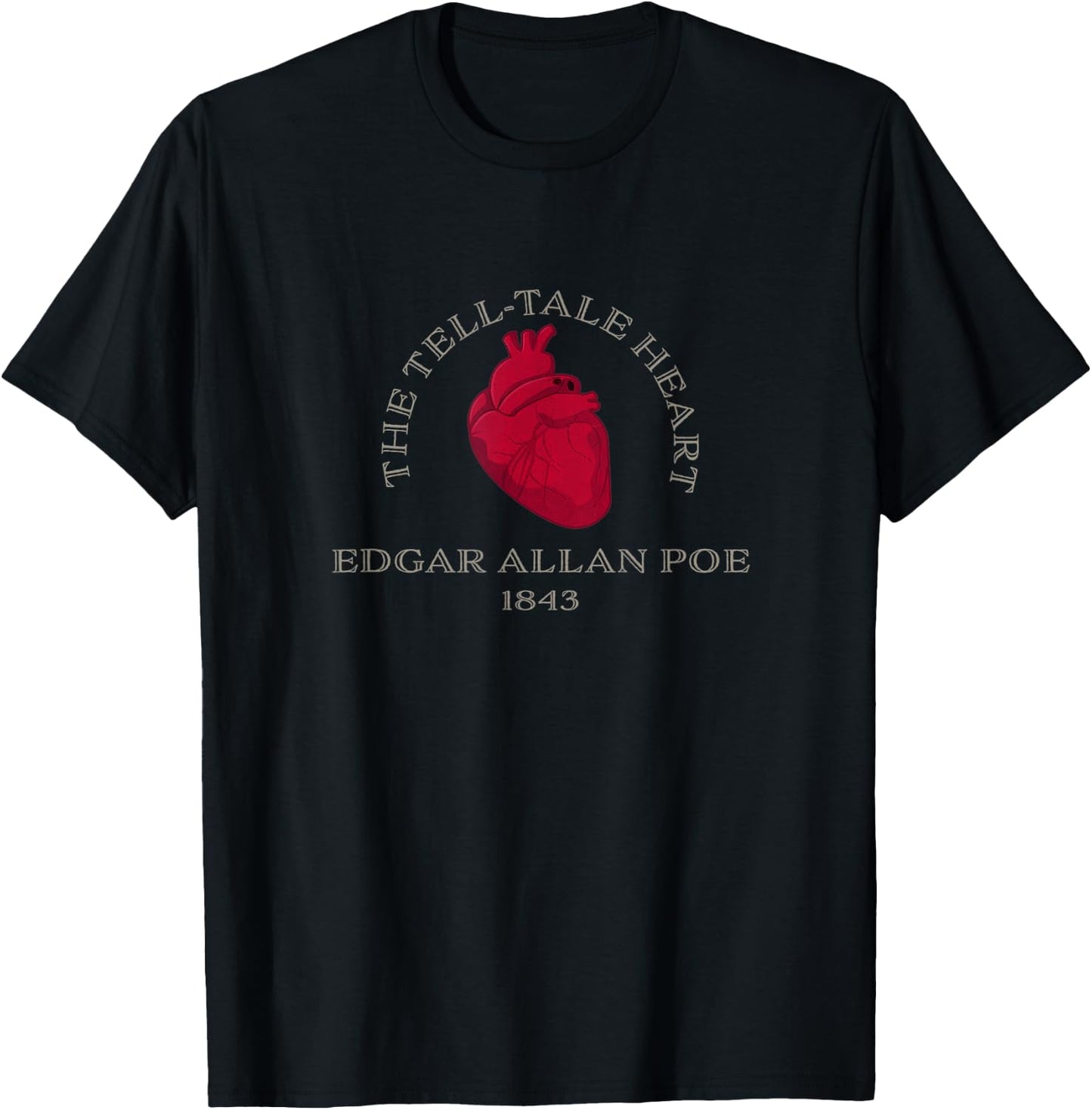 The Tell Tale Heart Edgar Allan Poe T-Shirt - T-Shirt | Black
