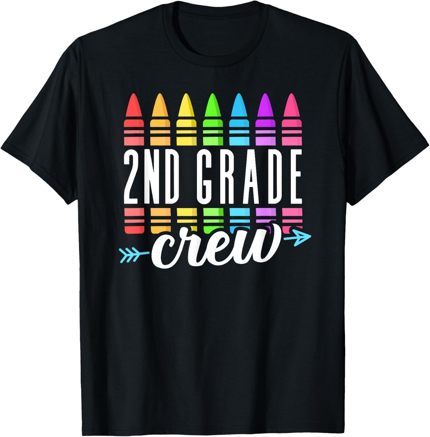 2nd Grade Crew Back to School Second Grade Teacher Boy Girl T-Shirt - T-Shirt | Black
