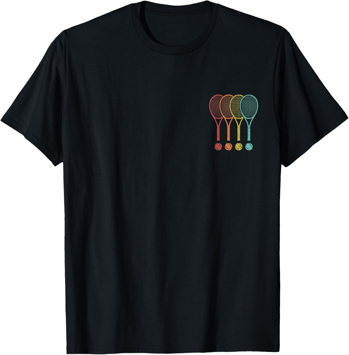 Tennis Player Vintage Sport Retro T-Shirt - T-Shirt | Black
