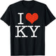 I Love KY Kentucky USA American T-Shirt - T-Shirt | Black