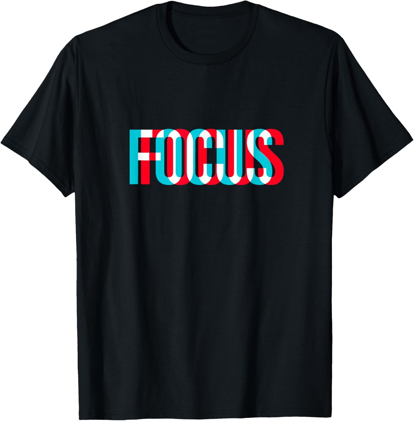 Focus Motivational Optical Illusion T-Shirt - T-Shirt | Black