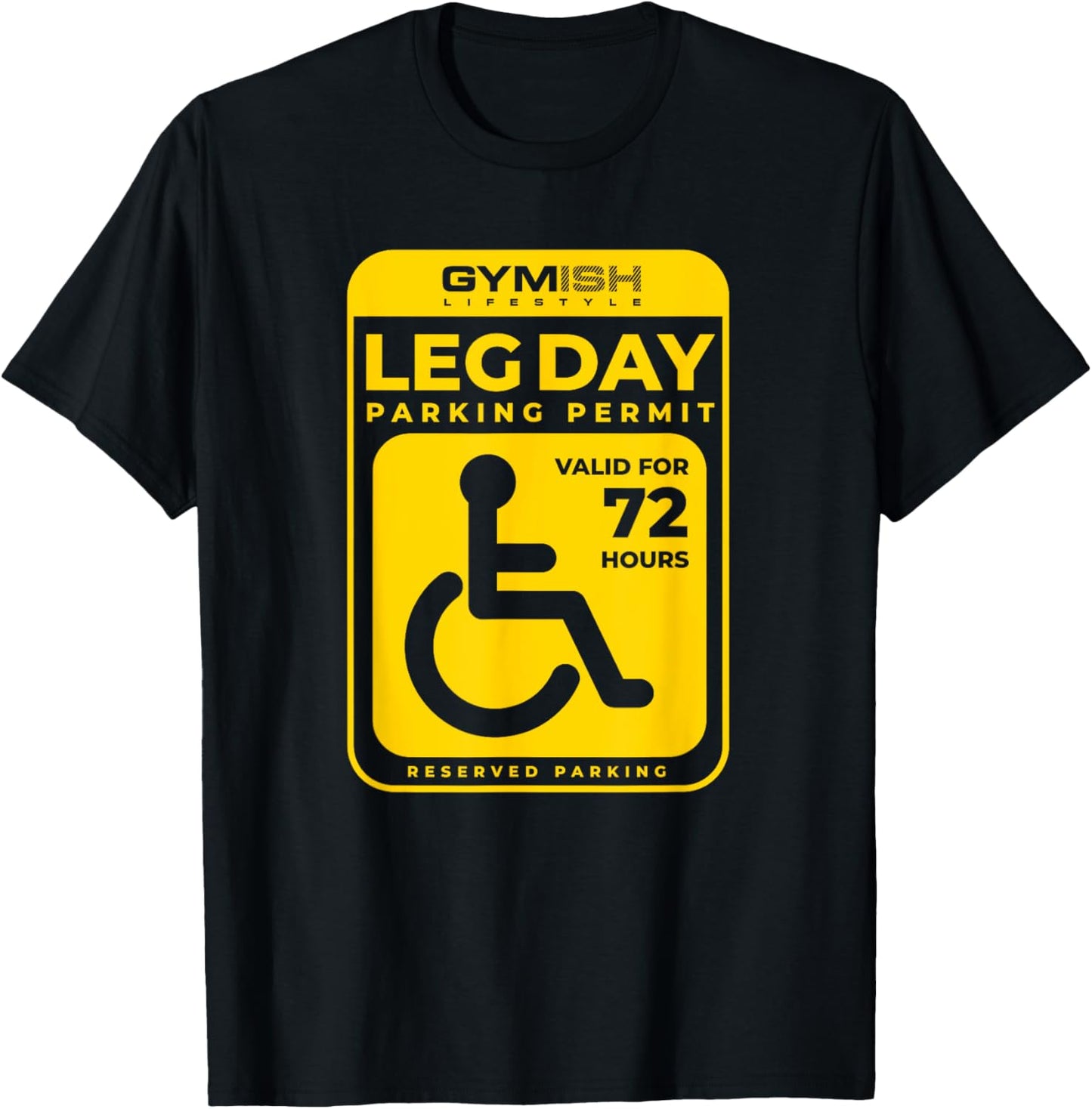 Leg Day Permit Weightlifting Workout Lifting Funny Gym T-Shirt - T-Shirt | Black