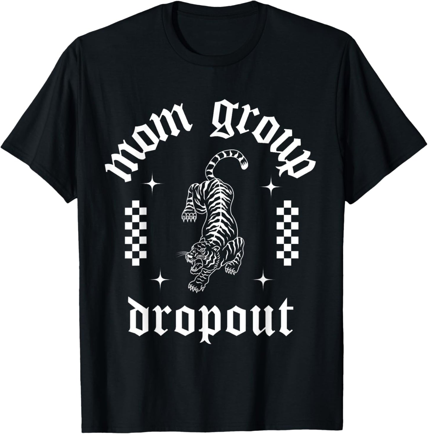 Mom Group Dropout Funny Mama Grunge Punk Cool Tattoo T-Shirt - T-Shirt | Black